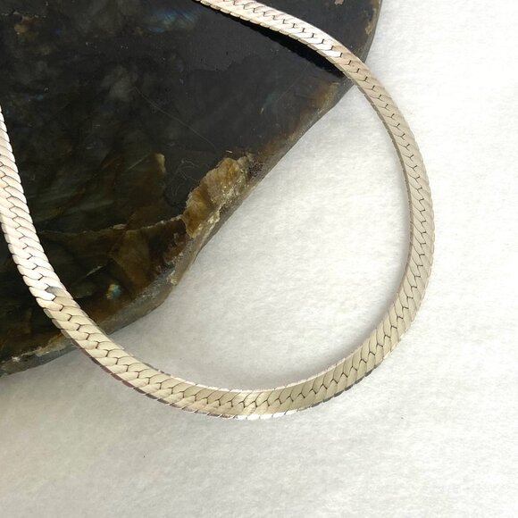 Sterling Silver 925 Italy 6.5MM Wide 16" Italian Herringbone Chain 23g - Picture 16 of 16